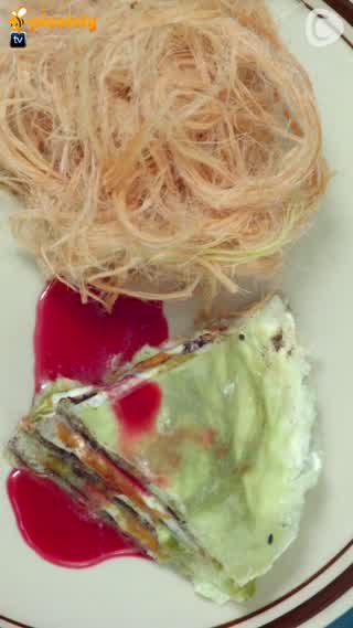 เครปเค้กง่ายๆ ทำด้วยแป้งโรตีสายไหม