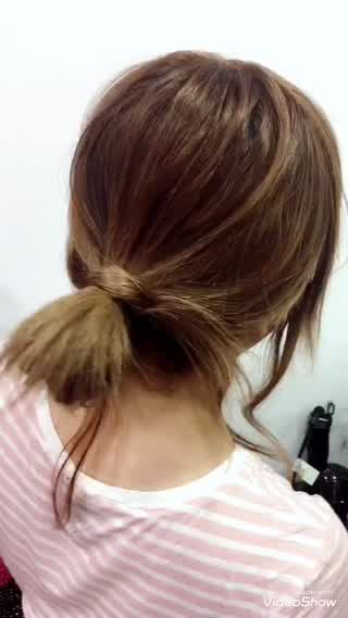 前髪あると雰囲気UP ~簡単お団子hair~