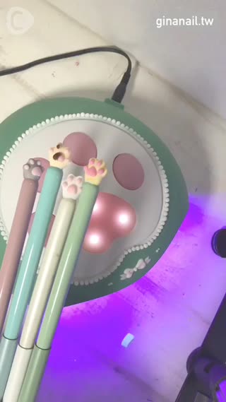 粉雕貓掌筆蓋DIY