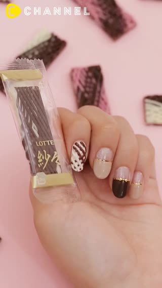 就跟真的巧克力一樣♡適合情人節的樂天紗紗巧克力指彩