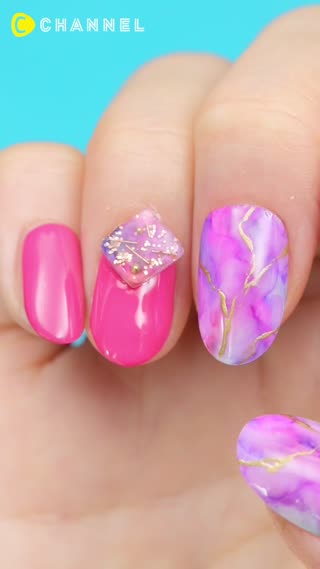 3D Artsy Acrylic Ink Nails