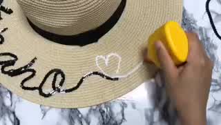 SNS映えする文字入りストローハットの作り方