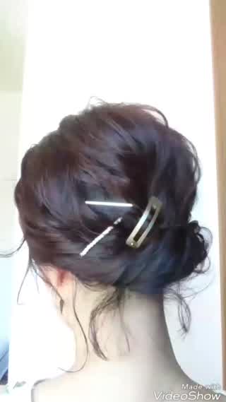 ボブでも簡単！浴衣にもぴったりのくるりんぱでアップ