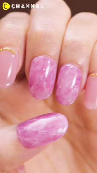  ♡ Marble Nails with Colored Pencils ♡