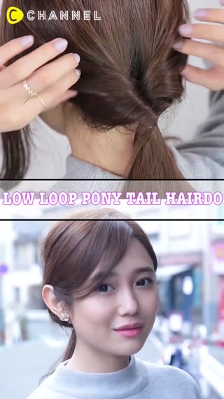 LOW LOOP PONY TAIL HAIRDO
