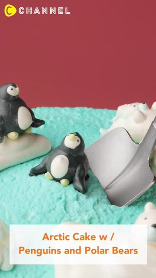 Arctic Cake w/ Penguins and Polar Bears