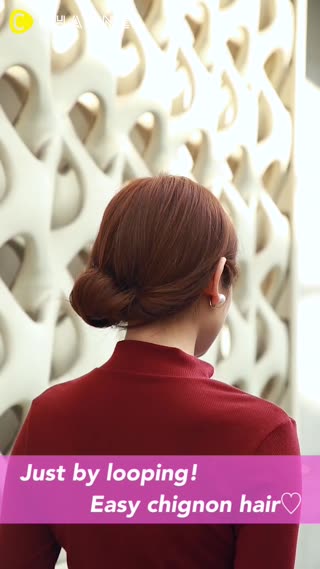 Just by looping! Easy chignon hair♡