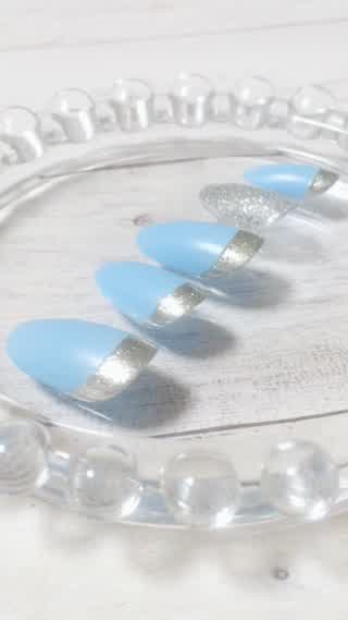 【根元だけミラーが大人っぽい】dpフレンチネイル【+おまけ】