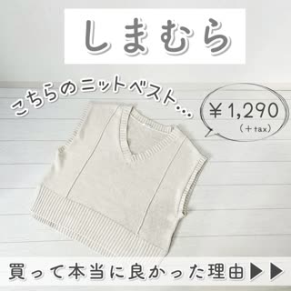 【しまむら】絶対買い♡万能ニットベスト🧶