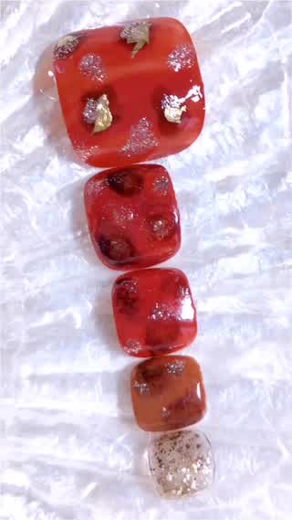 キャンドゥ・セリア・プチプラだけで！ニュアンスレオパードフットネイル