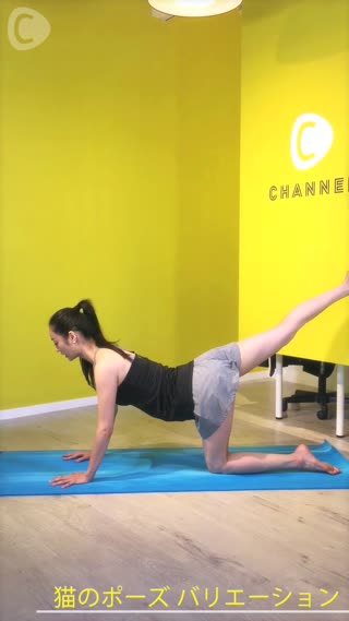 瑜珈教室時間★有提臀效果的貓式