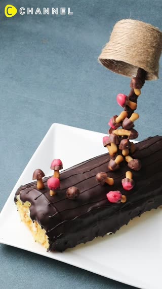 Dare to Try! Mushroom Log Roll Cake