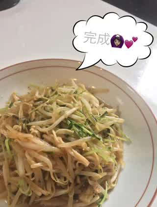 豆苗とえのきともやしのポン酢炒め