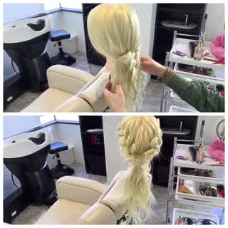 編み込みアレンジ動画