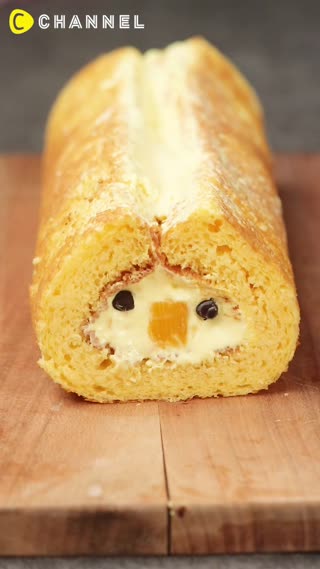 Baby Chick Mango Roll Cake 🐣