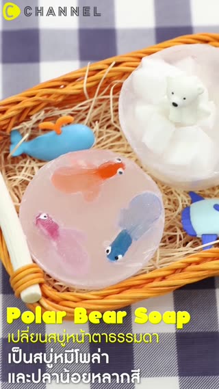 เปลี่ยนสบู่หน้าตาธรรมดาเป็นสบู่หมีโพล่า 