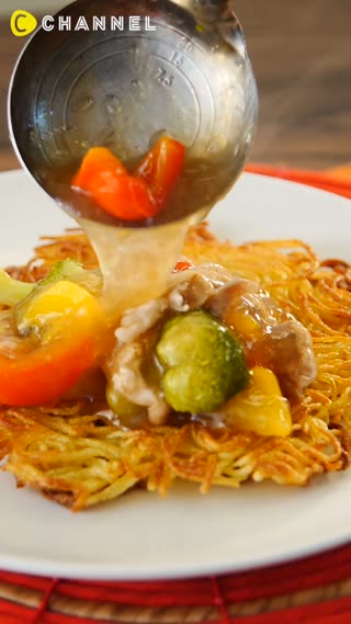 めんつゆで完結！彩ポップなあんかけ焼きそば