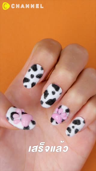 เล็บลายอุ้งเท้าน้องหมาสีชมพู ขนฟูน่ารัก