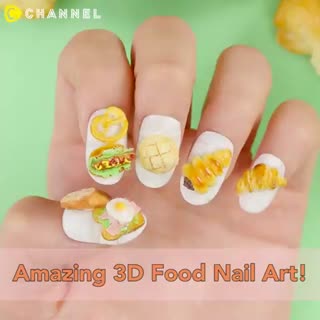 Amazing 3D Food Nail Art!