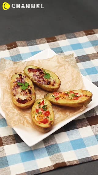 將喜歡的食材擺在馬鈴薯上烤一烤！現在美國大流行的烤洋芋皮♪