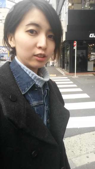 Checking military fashion in Akihabara