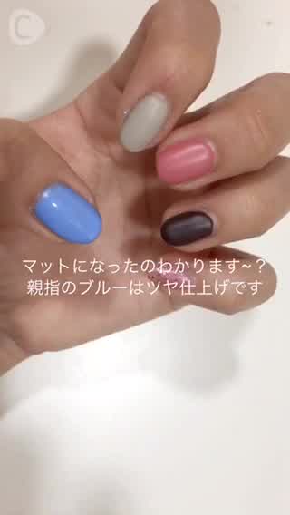 (( マットネイルも可愛い ))