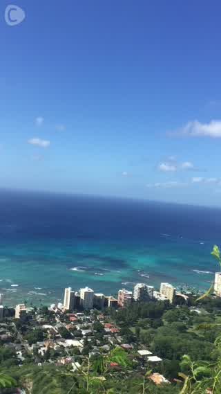 aloha！ハワイのダイヤモンドヘッドの景色をご覧ください！
