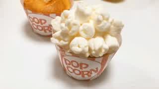 マシュマロでポップコーンカップケーキ