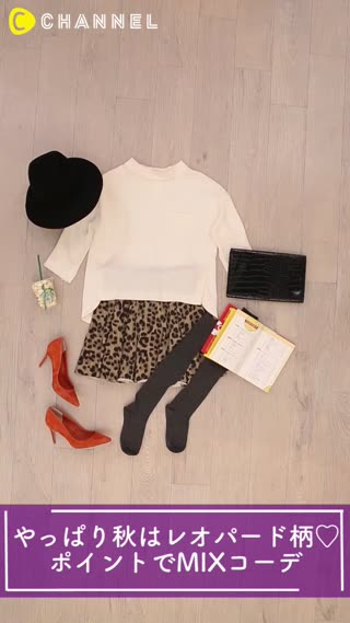やっぱり秋はレオパード柄♡ポイントでミックスコーデ