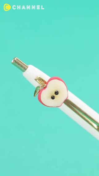 ปากกาแอปเปิล สวยเดิ้นปั้นจากดิน   