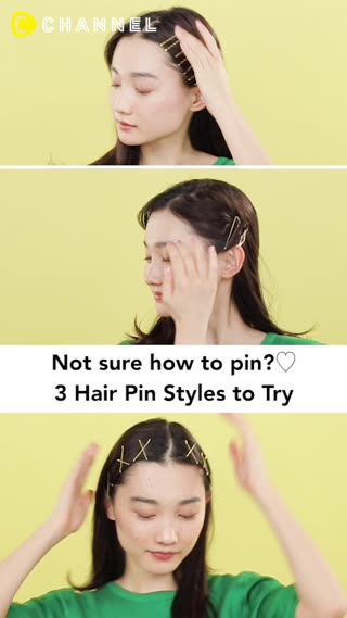 Fashionable ♡ 3 Hair Pin Styles