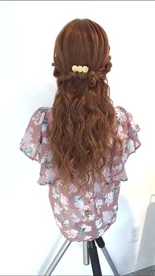 三つ編みねじねじがおしゃれ‼️幼稚に見えない三つ編みハーフアップ‼️