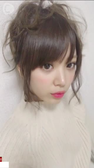 逆りんぱで散らしアップヘアー