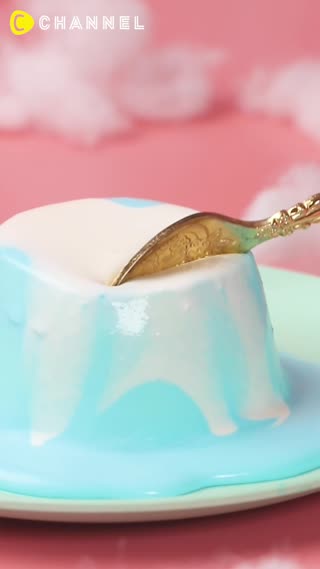 Melting Winter Mountain Panna Cotta🗻