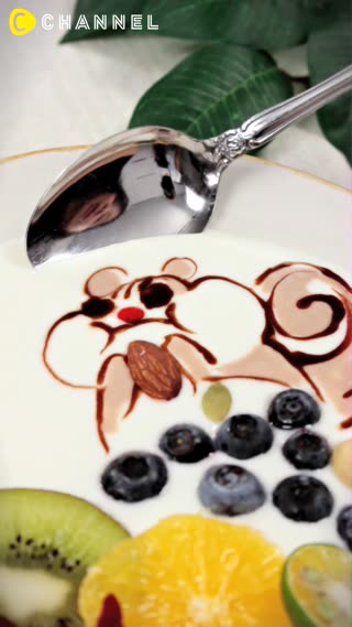 ヨーグルトアート☆食欲の秋