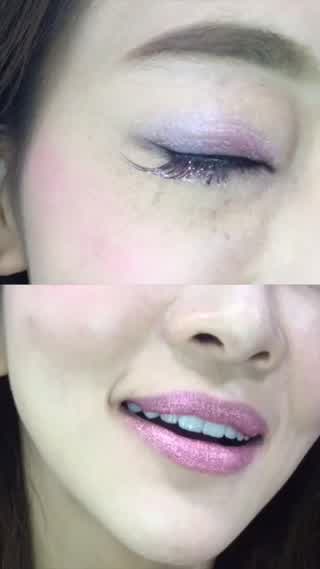 JILLSTUART 櫻花粉飛眼唇妝