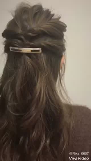 【女子力アップ！ハーフアップ！】大人の綺麗めくるりんぱアレンジ！