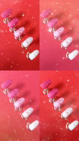 マニキュア4色でグラデーションに♡気持ちを伝えるLoveネイル