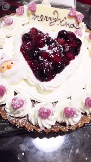 少し早めのクリスマスケーキ♡ガトーショコラのタルトを作ってみました