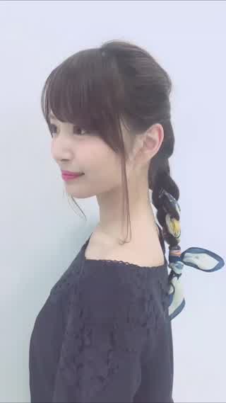 【夏ヘア】スカーフを使った三つ編み＊編み込みモテヘア