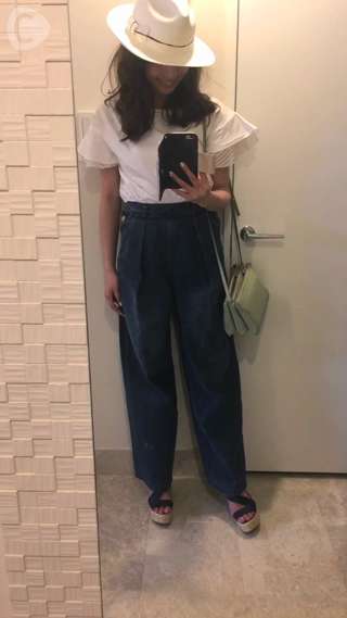 今年のトレンド♡MACPHEEのデニムバギーパンツでバランスアップコーデ！