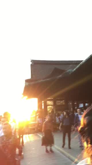 京都旅行で清水寺に来ました☆清水の舞台から見る夕焼けが幻想的…！