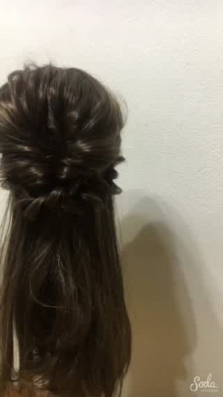 くるりんぱにプラス！ハーフアップもワンランク上に格上げ