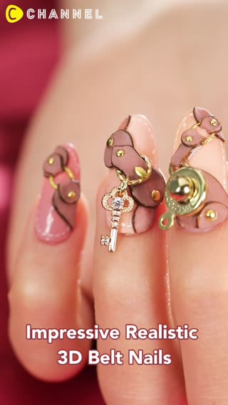 Impressive Realistic 3D Belt Nails