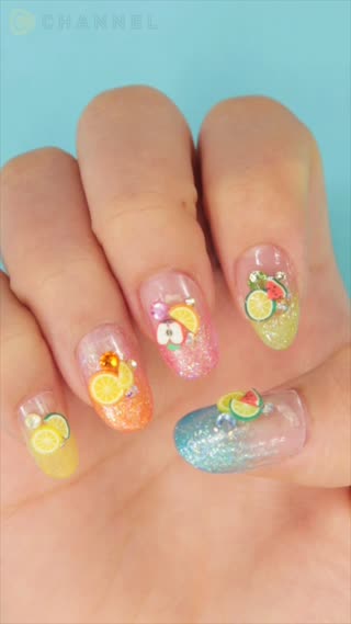 เล็บสวยได้ไม่ต้องง้อร้านแค่ใช้ฟีโม่ผลไม้