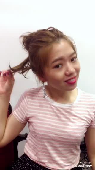 ＊ウィッグを使い回してお団子hair