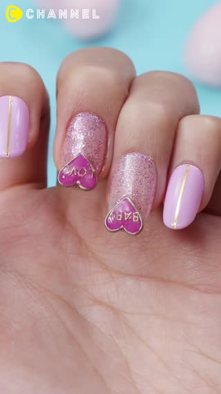 Plump LOVE Heart Nail Art
