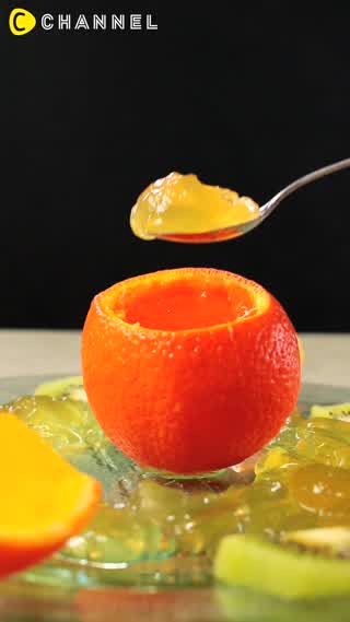 インスタジェニックな”オレンジ丸ごと寒天ゼリー”