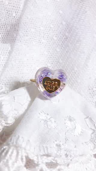 【アクセサリーDIY】kissmeハートのレジン指輪