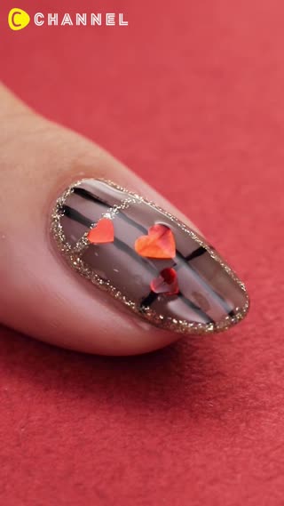 Sheer Check Pattern Nail